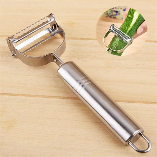 3-in-1 Vegetable Peeler with Julienne Slicer & Potato Eye Remover | Ultra Sharp Stainless Steel Blade | Ergonomic Anti-Slip Handle | Heavy Duty Kitchen Peeler