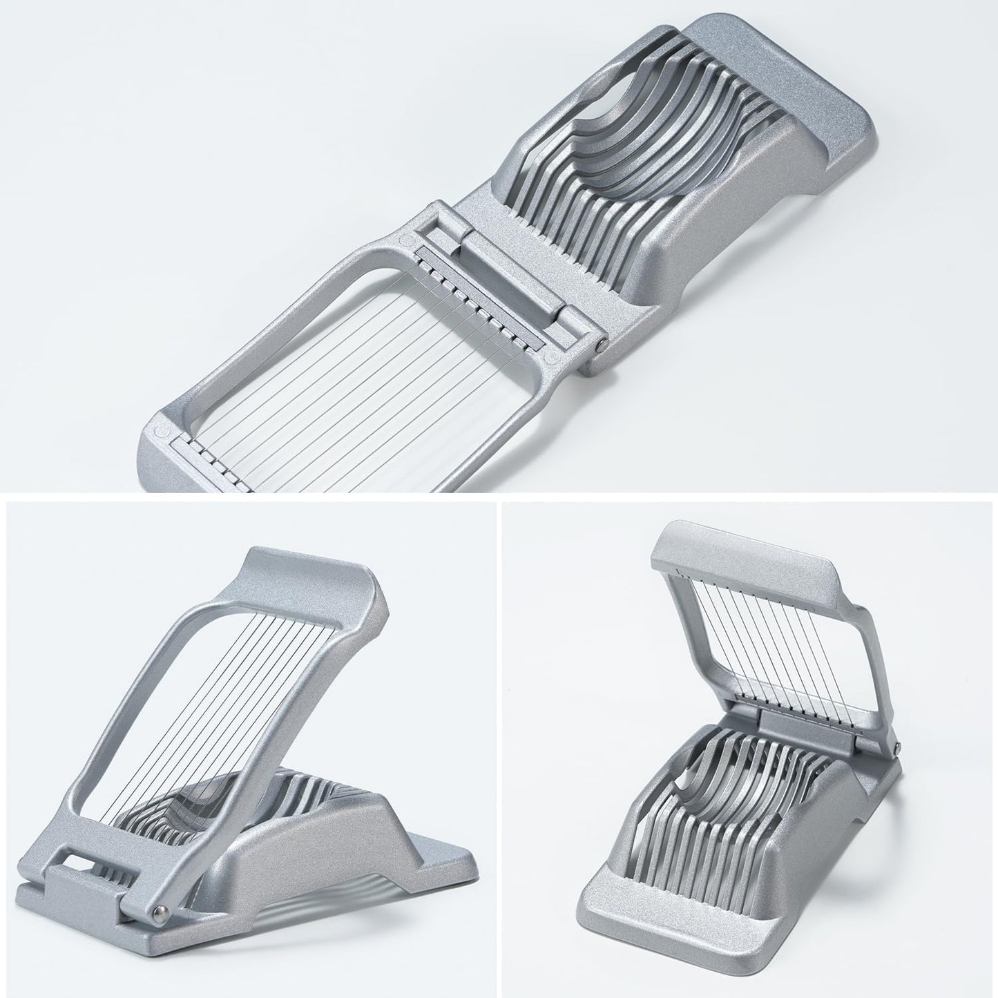 Stainless Steel Wire Egg Slicer for Hard Boiled Eggs & All Soft Food | Easy & Uniform Slices, Heavy Duty, Not Bend & Rust, Easy to Clean, Multipurpose Egg Cutter for Egg Salads, Sandwiches