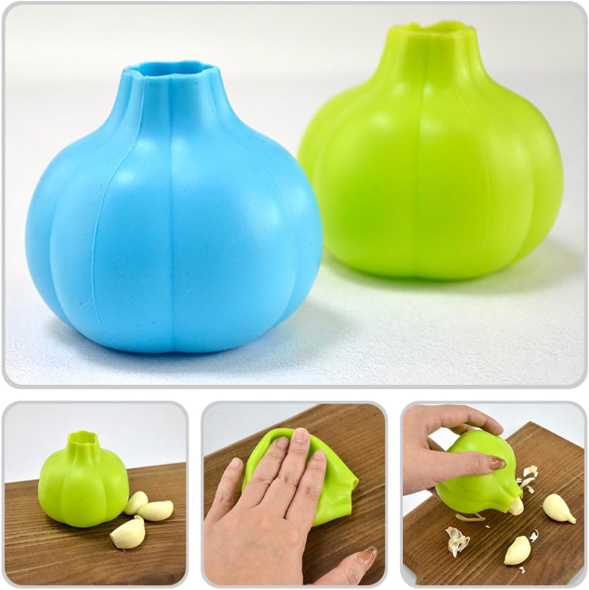 2pcs Silicone Garlic Peeler Tube Roller, Lightweight Garlic Skin Tool