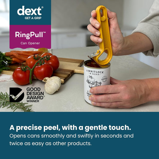 Dext - Ring Pull Can Opener, Pop Can Opener for Seniors, Arthritis, and Parkinson’s, Easy Open, Ergonomic Handle with Comfortable Grip. Perfect for Soda, Pet Food, and More (Teal)