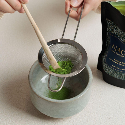 Large Stainless Steel Matcha Tea Sifter with Handle Matcha Set | Eliminate Clumps In Your Matcha Powder For Tastier Tea and Lattes