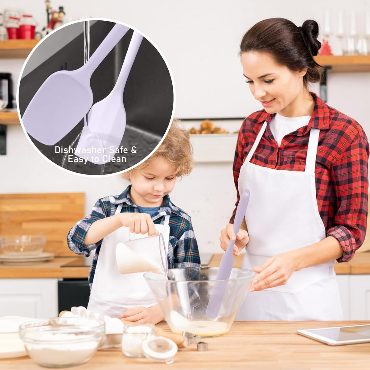 4 Pcs Silicone Jar Spatula, Small Scraper Skinny Spreader for Jars