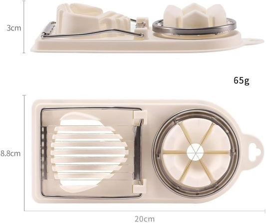 Egg Slicer for Hard Boiled Eggs Egg Cutter Strawberry Slicer Heavy Duty Tomato Slicer Stainless Steel Wire Multipurpose Egg Slicer Dicer for Soft Fruit Mushroom Home Use