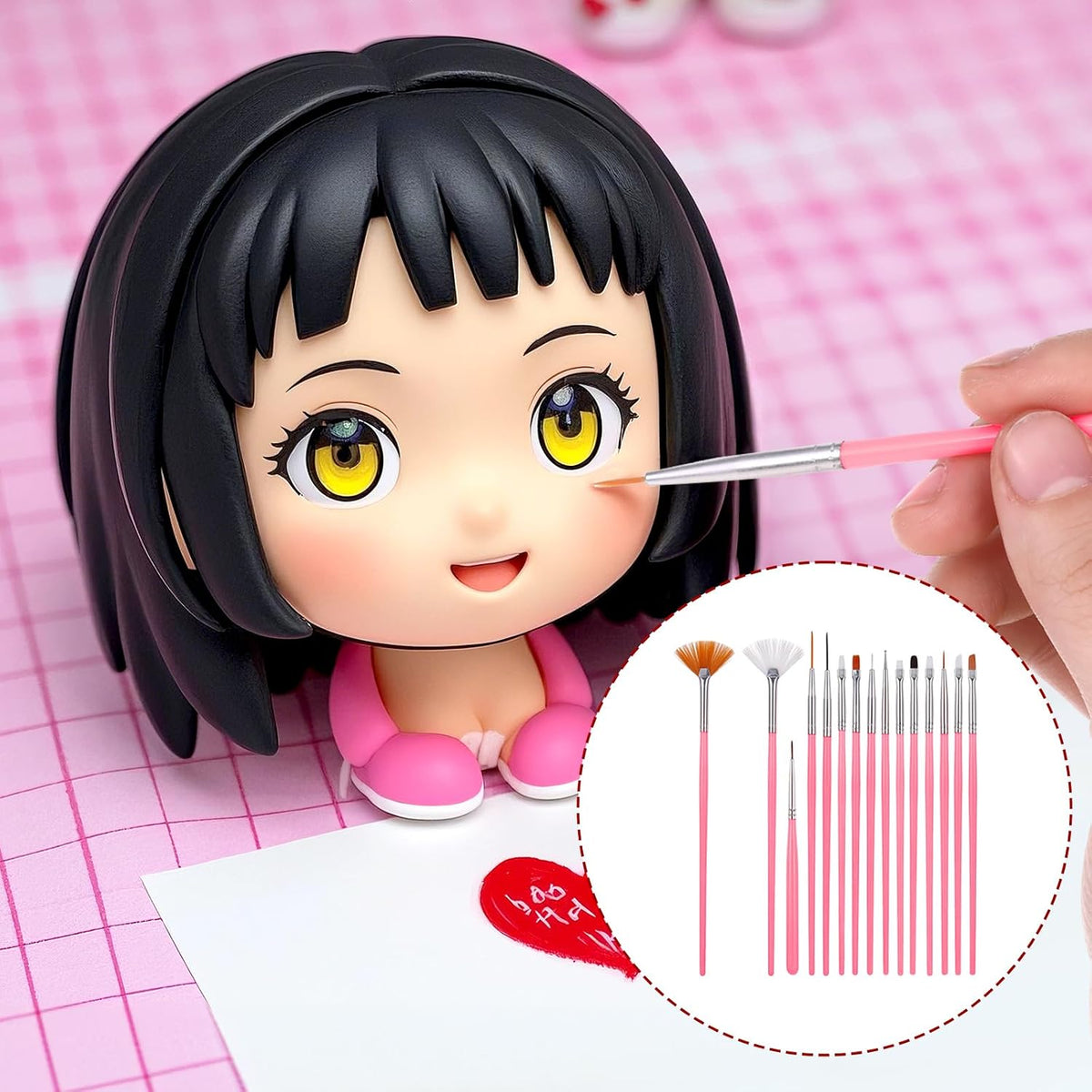 30 PCS Food Paint Brush, Food Safe Paint Brushes, Pastry Baking Brush, Baking Decorating Tools Cookie Brushes DIY Tool Set Cake Decorating Painting Tool Icing Pastry Brush(Pink)