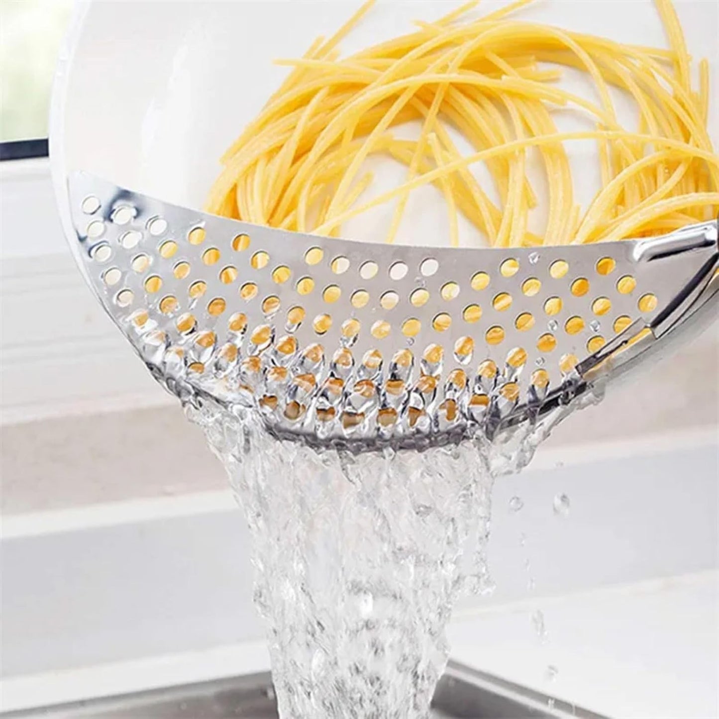 Spider Strainer Set of 3pcs - Stainless Steel Frying Spoons for Cooking Skimmer Ladle for Oil Fryer Pasta and Fat Durable Strainer Scoop Kitchen Utensil for Frying and Draining