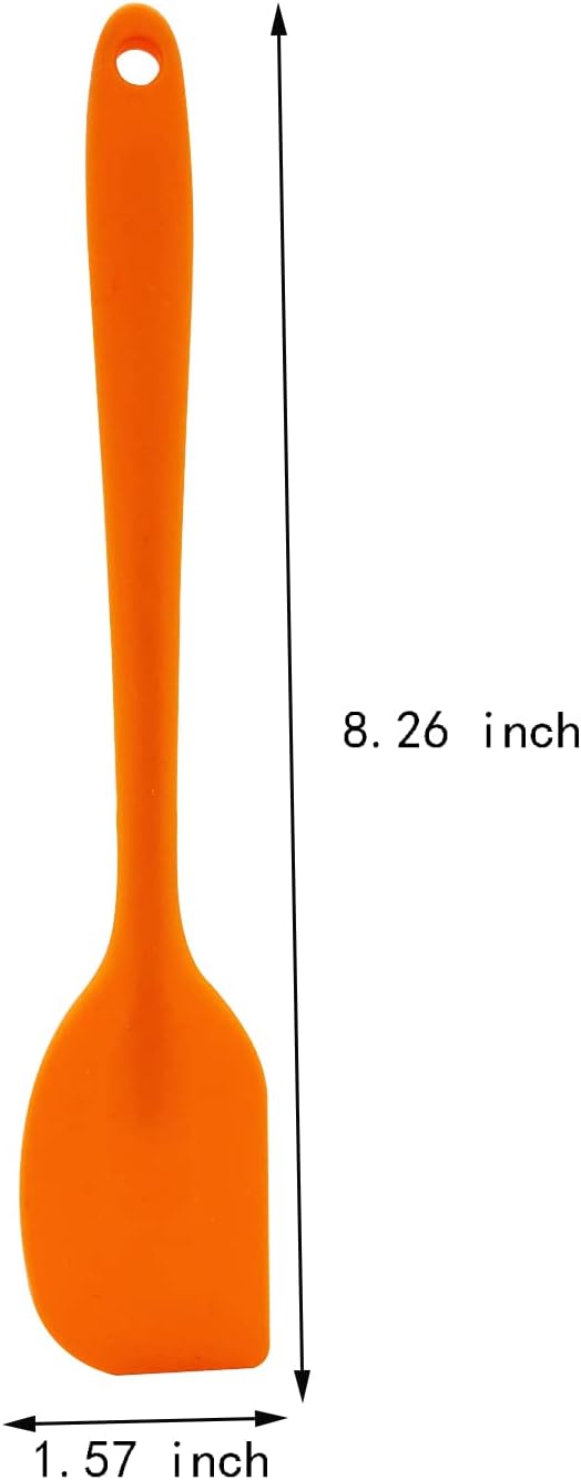8 Pcs Silicone Spatulas, 8.3 inch Heat Resistant Non-Stick Rubber Spatula for Baking Cooking
