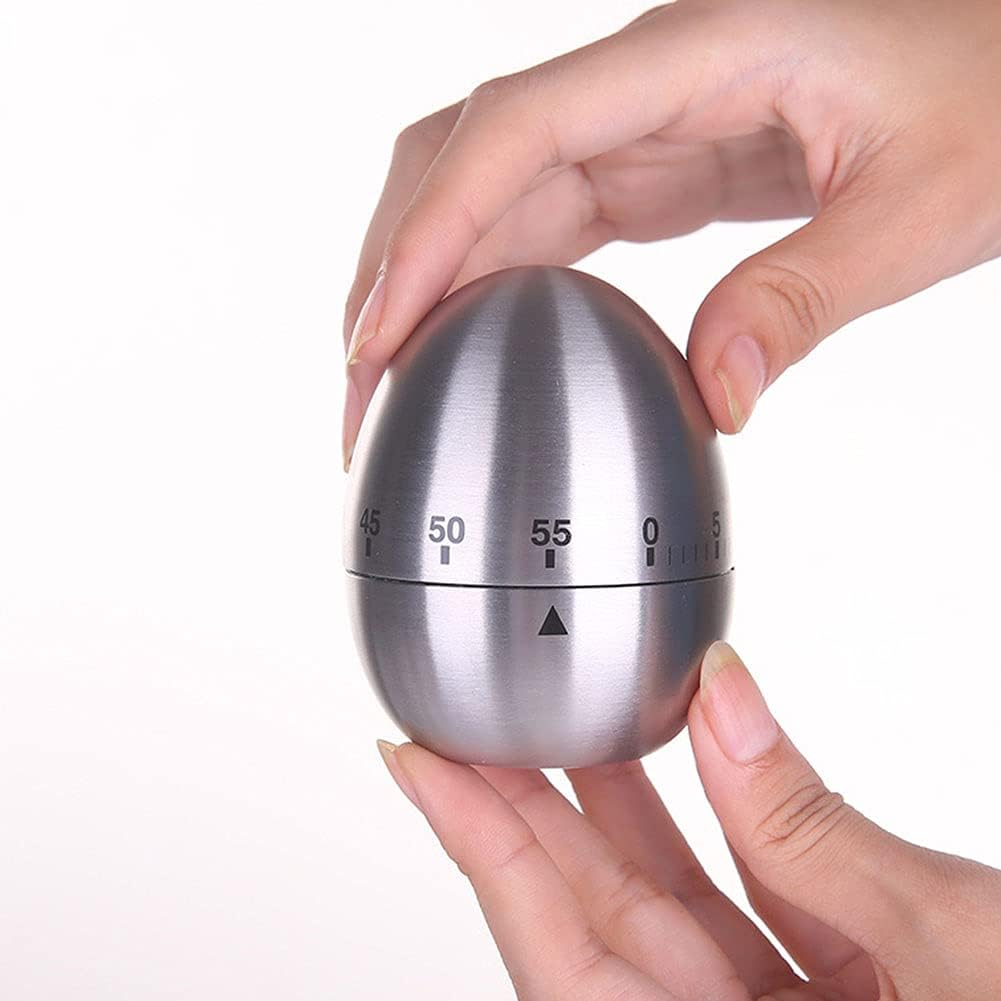Mechanical Kitchen Egg Timer for Boiling Eggs, 60 Minute Mechanical Kitchen Timer, No Batteries Needed, Waterproof Visual Countdown Clock for Boiling Eggs & Cooking Baking Tool
