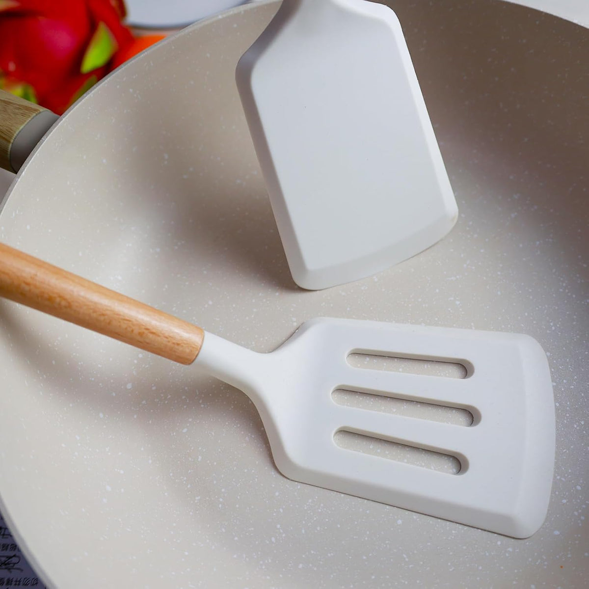 KLAQQED 9Pcs Spatulas Silicone Heat Resistant Silicone Spatula Set Small Mini Long Jar Spatulas for Nonstick Cookware, Rubber Silicone Spoon Spatula Set for Baking Mixing Cooking Kitchen Utensils Set