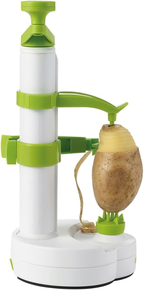 Rotato Manual Peeler - Include 4 Spare Blades and Thumb Knife - Peel in Seconds with one Easy Motion Potatoes, Apples and Citrus