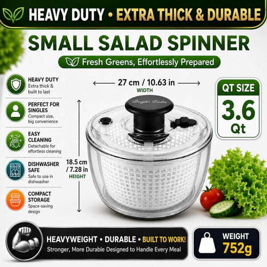 Good Grips Salad Spinner 3.6L – Large Lettuce Spinner & Salad Cleaner with Bowl & Lid, Fruit Washer, Vegetable Cleaner, Strainer Bowl, Fast Drying Multipurpose Kitchen Tool