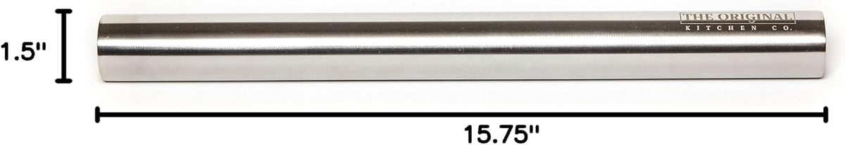 The Original Stainless Steel Rolling Pin Featuring a Non-Stick Surface Perfect for Making Pasta, Cookies, Ravioli and Pizza