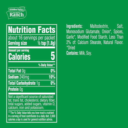 Original Ranch Dip Mix, 1 Ounce Each, 4 Count (Package May Vary)