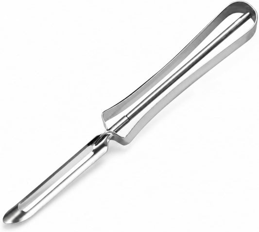 Stainless Steel Potato Peeler, Old Fashioned Vegetable Peeler, Thin Peel Fruit and Veggie Peeler for Potatoes, Carrots, Apples, Cucumbers, Dishwasher Safe Kitchen Tool, Silver