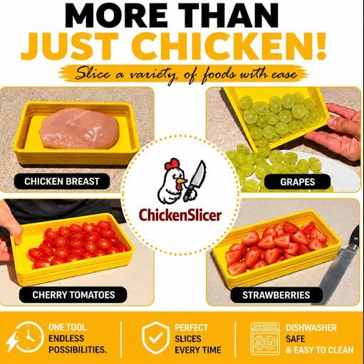 for Chicken Breast & Chicken Cutlets โ Chicken Cutter, Meat Slicer, Kitchen Tool, Mandoline Slicer, Chicken Shredder for Organic Chicken Breast โ Kitchen Gadgets Best Sellers 2025