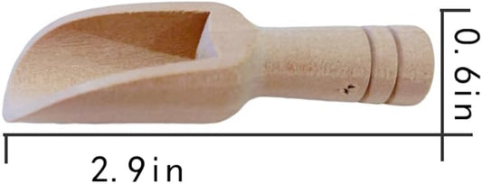 2pcs Mini Wooden Spoons,Mini Bamboo Spoons for Bath Salts, tea scoop, Washing Powder spoon,wooden candy spoon, 2.9 * 0.6 inch