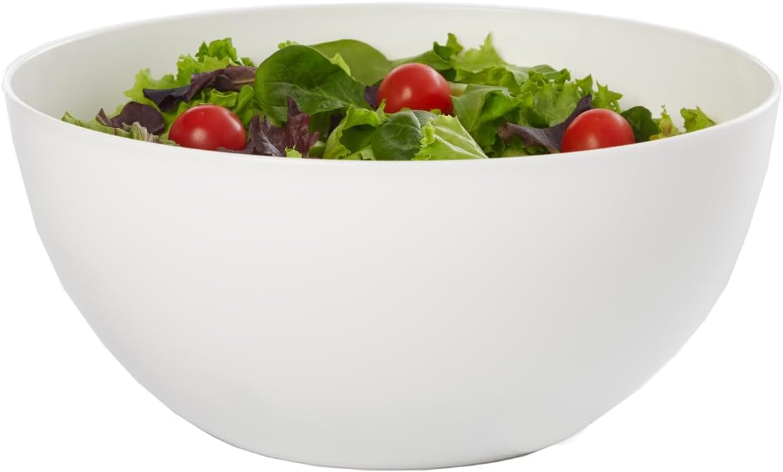 Vista Clear Plastic Salad and Serving 10-inch Bowls | set of 3 | Reusable, BPA-free, Made in the USA | 135 oz. capacity