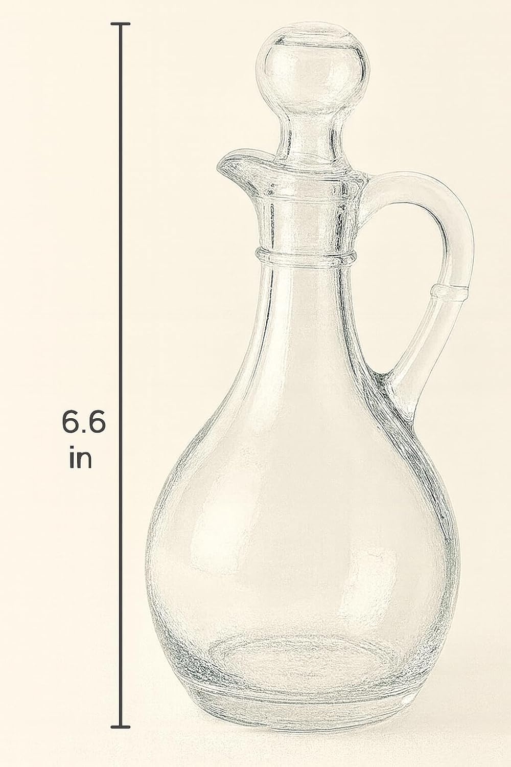 980R Presence Cruet With Stopper Oil Dispenser Oil Pitcher, Glass Olive Oil Dispenser Bottle with Stopper — 10oz / 300ml Durable Cruet for Olive Oil & Vinegar — Airtight Seal