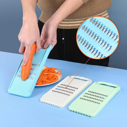Stainless Steel Vegetable Slicer Shredder, Dishwasher Safe Ergonomic Kitchen Handheld Slicing Tool for Potato Carrot Cucumber with Non-Slip Handle Hanging Hole