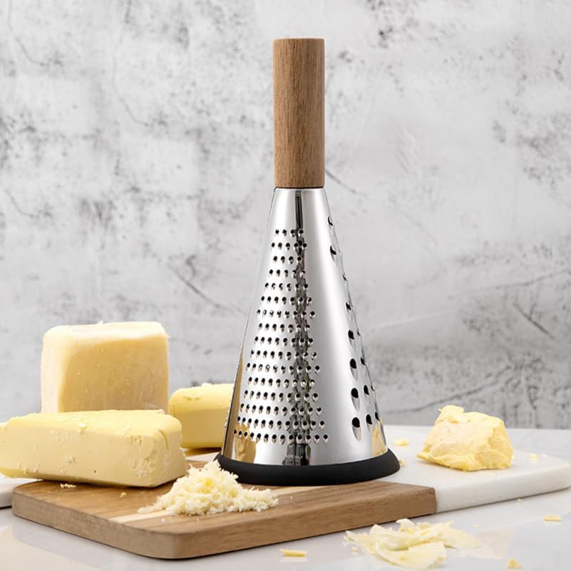 Manual Cheese Grater Stainless Steel Vegetable Grater with Ergonomic Handle Kitchen Gadget for Cheese Fruit and Melon Household Graters for Kitchen 11.81 X 5.11 X 5.11 in