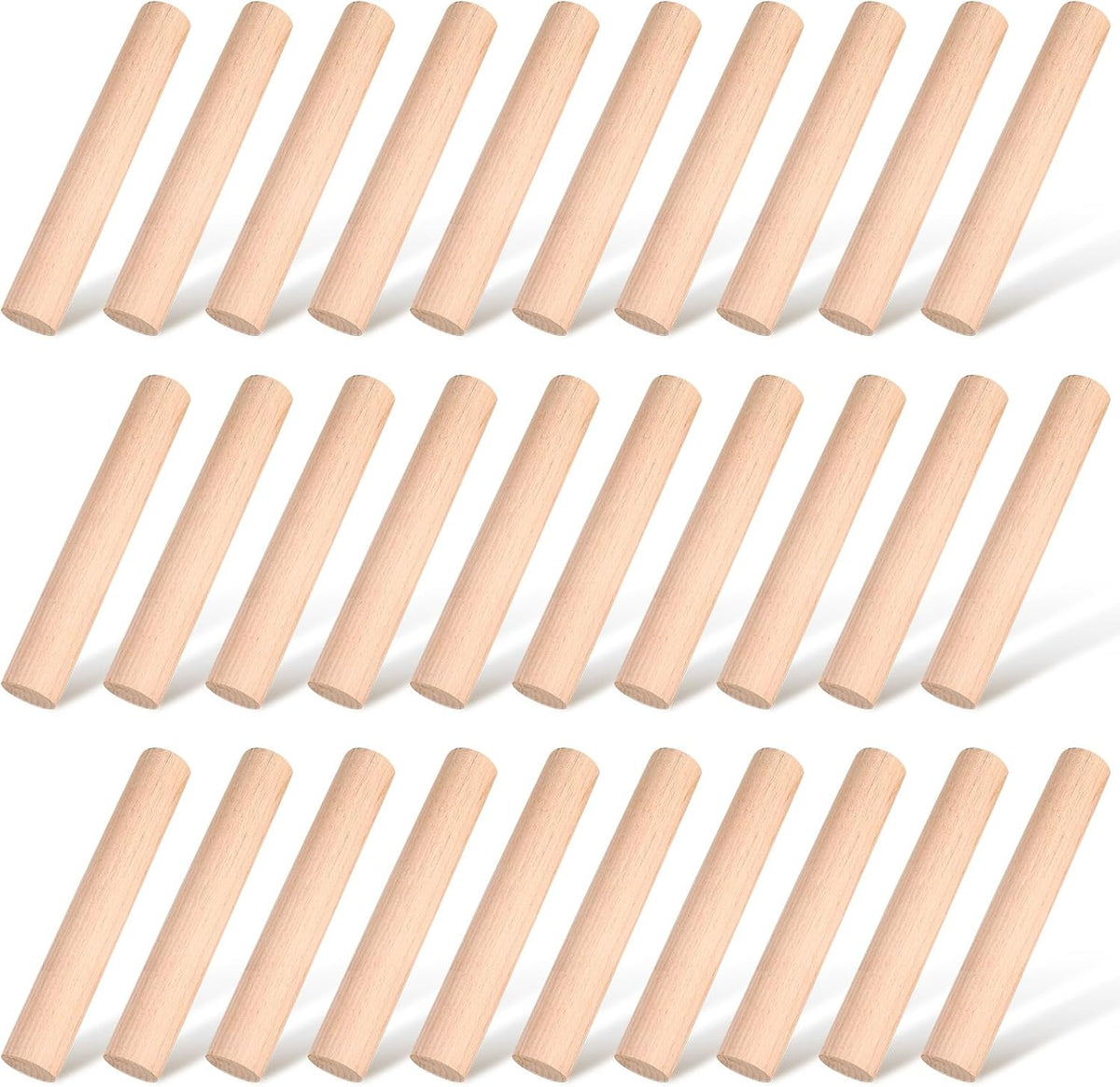3 Pieces Small Wooden Rolling Pin, Dumpling Dough Roller Wooden Mini Rolling Pins Kitchen Utensil Tool for Fondant, Pasta, Bread, Pastry, Cookies, Pizza, Pie, Cylinder Style, 6.3 Inch