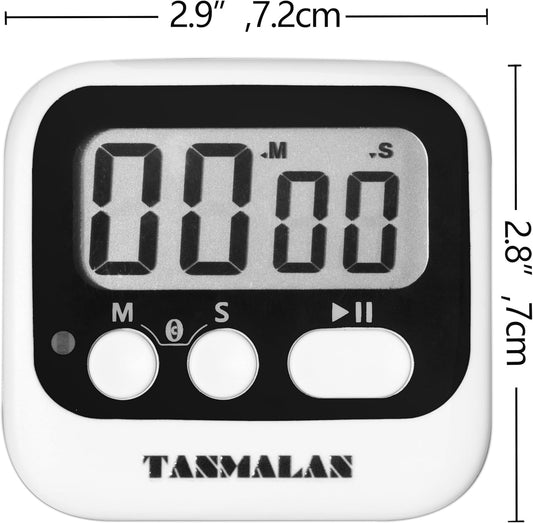 Easy to USE, Digital Kitchen Timer, Magnetic Timer, (Black,1 Pack)
