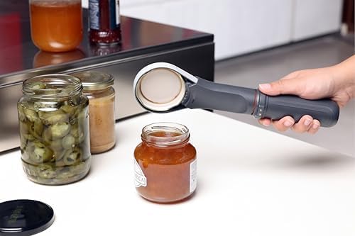 Strongboy Jar Opener, Adjustable Grip to Open Jars & Bottles, Grey