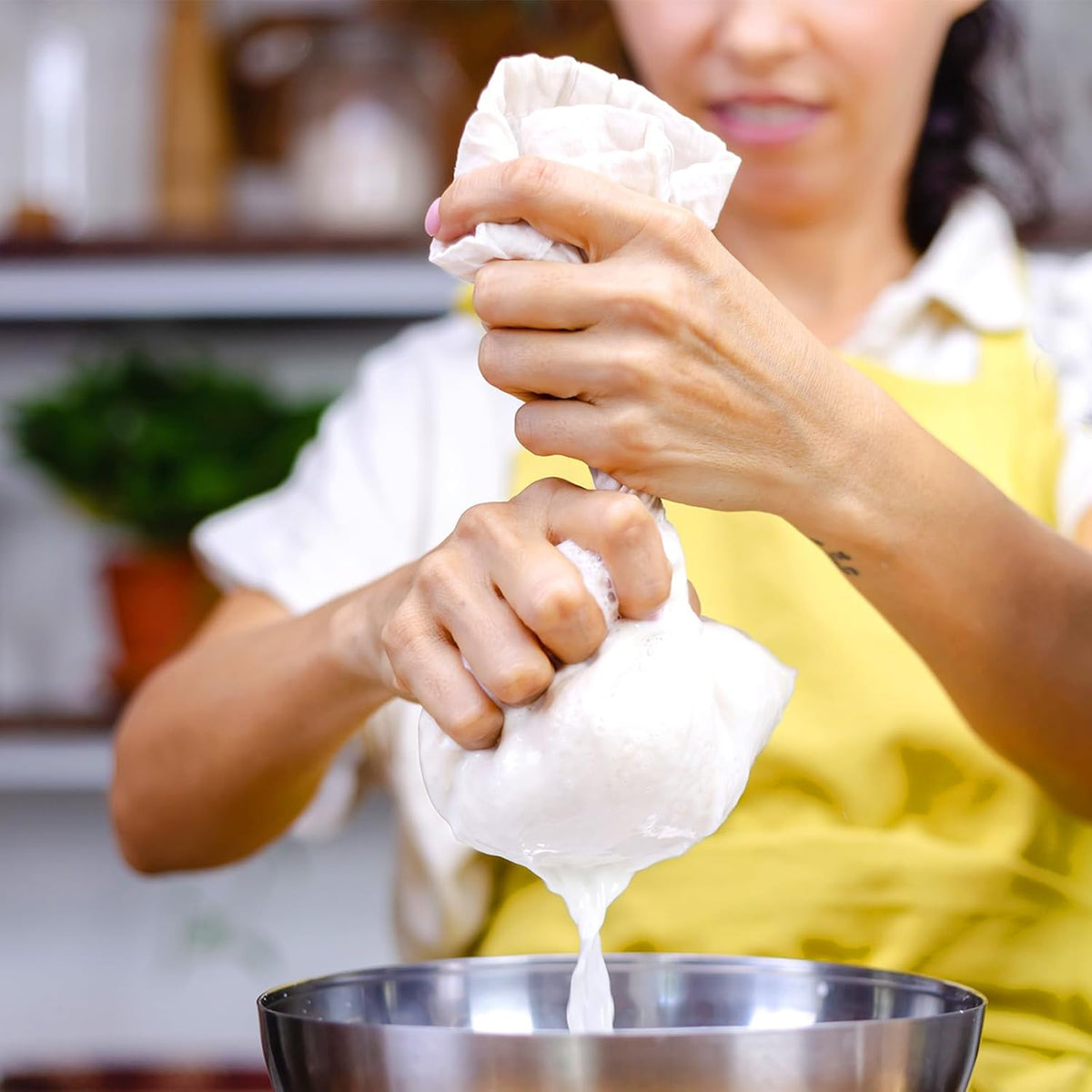 4 Pack Nut Milk Bag 12 x 8 Inch Nut Bag Strainer Reusable Nylon Cloth
