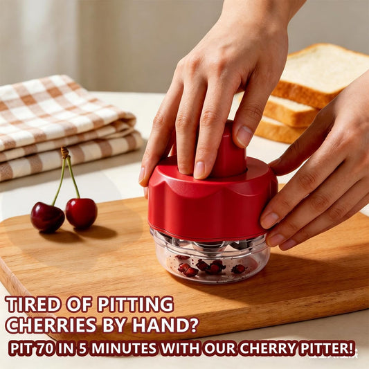 Cherry Pitter Multiple, Push Type Cherry Corer Multiple, 7-in-1 Cherry Seed Remover Quick Portable Cherry Pitting Tool