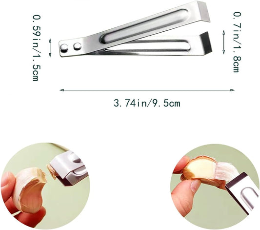 5 PCS Stainless Steel Garlic Peeler, Garlic Peeler Clips, Peeling Tweezers Tongs, Kitchen Gadgets, Easily Remove The Garlic Skin