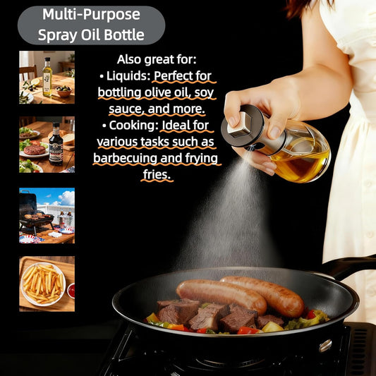 oil sprayer for cooking,Olive Oil Fine Mist Spray Bottle6.7oz/200ml | Portion control mist for air fryer, salad, BBQ, refillable & reusable, fine mist olive oil kitchen sprayer,labels