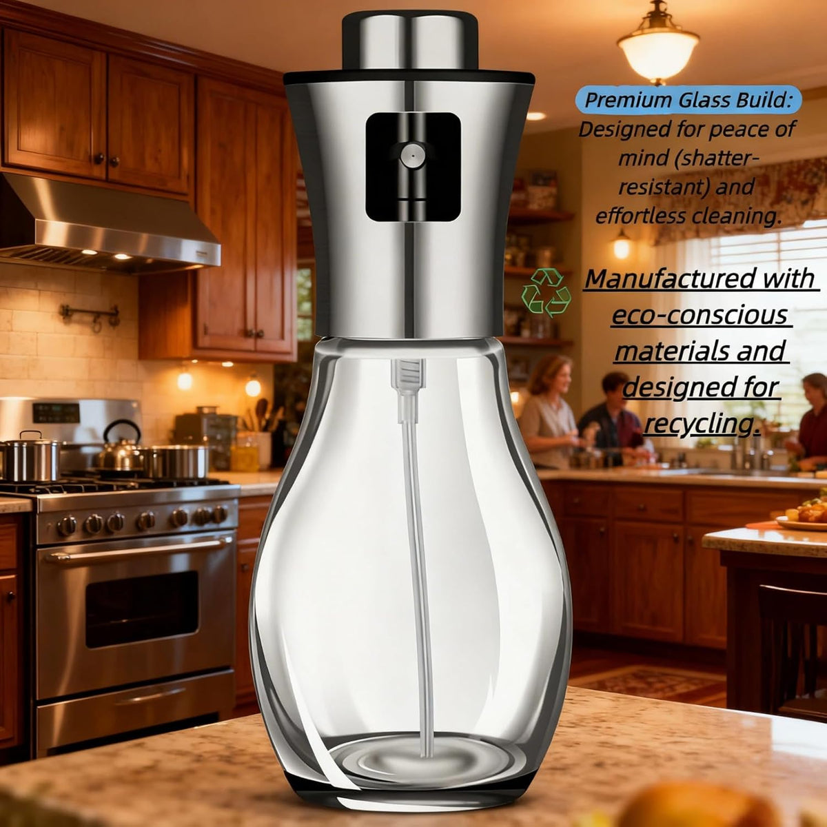 oil sprayer for cooking,Olive Oil Fine Mist Spray Bottle6.7oz/200ml | Portion control mist for air fryer, salad, BBQ, refillable & reusable, fine mist olive oil kitchen sprayer,labels