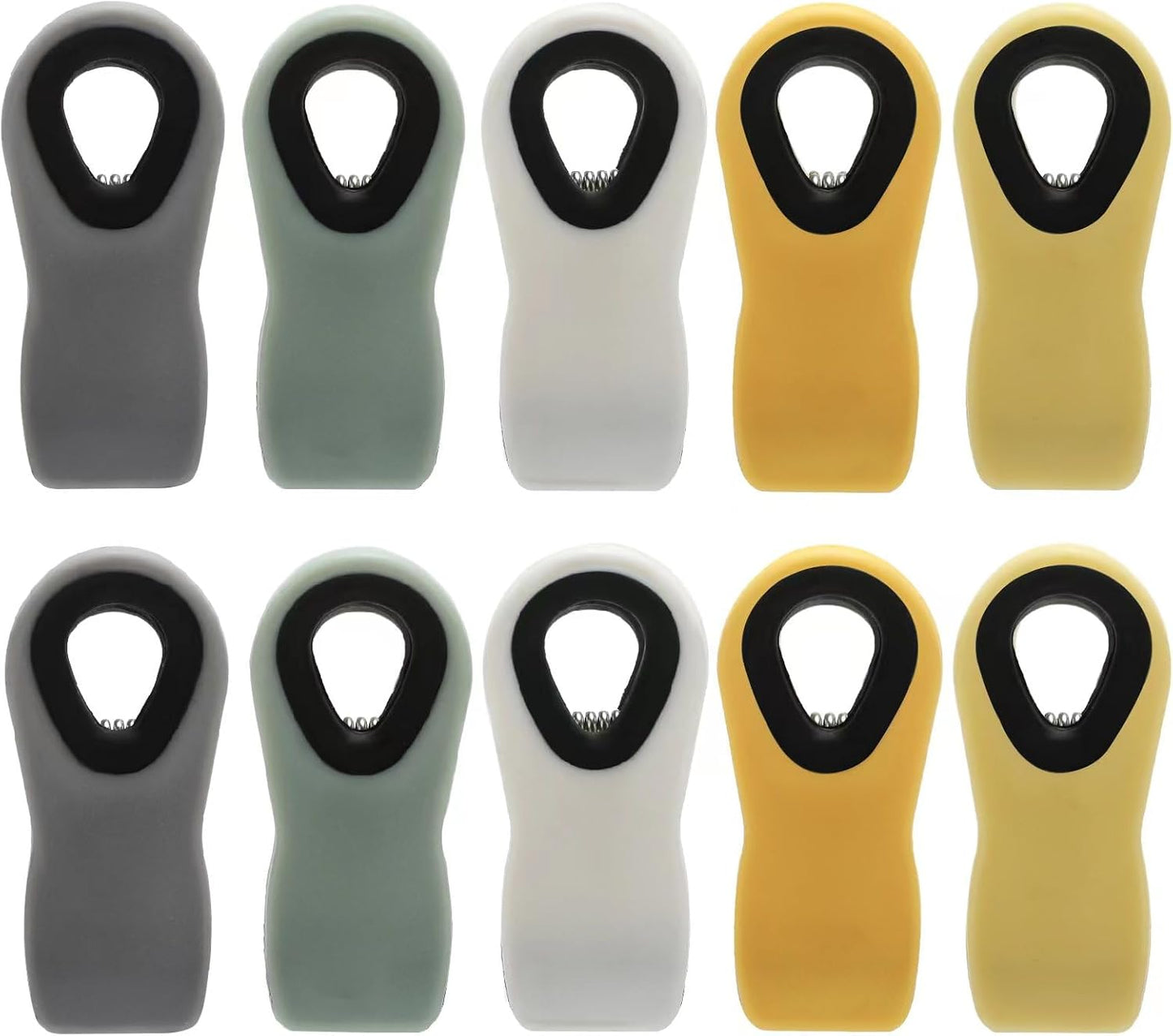 Chip Clips Bag Clips Magnetic Bread Bag Food Package with Silicone Textured Mouth (10pcs Colored)