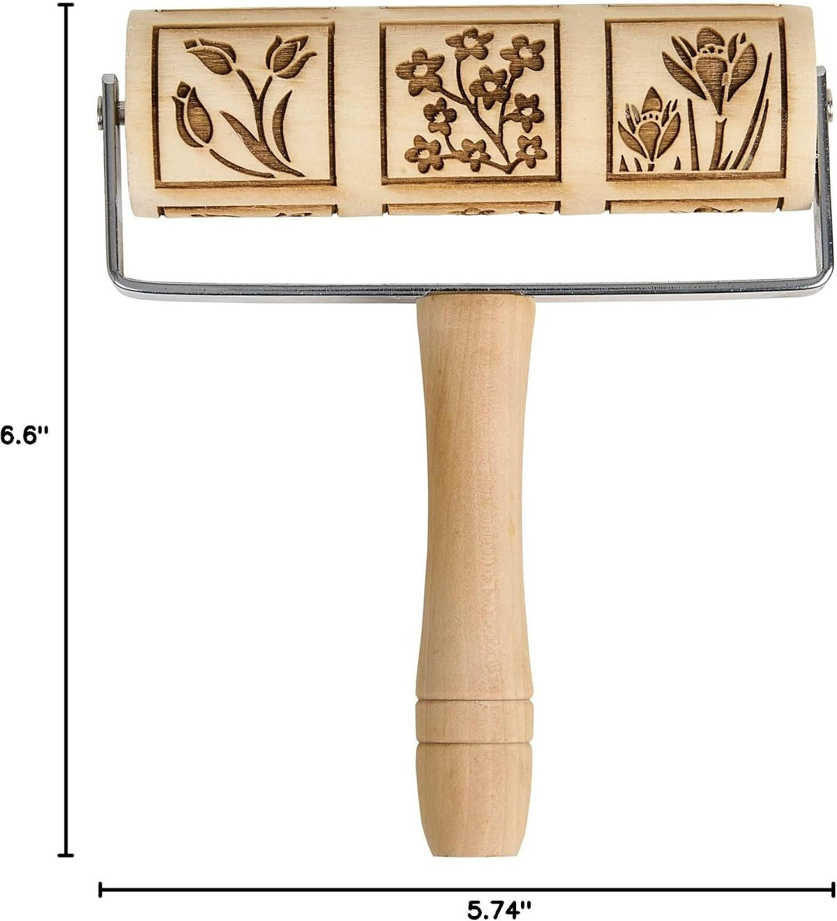 Children’s Classic Wooden Rolling Pin, German Beechwood With Steel Ball Bearings, 7-Inch x 1.5-Inch, Smooth Effortless Rolling For Dough And Pastry