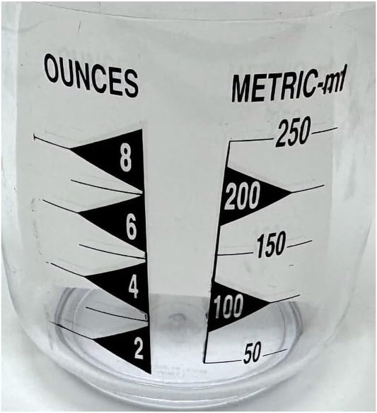 1 Cup Plastic Measuring Cup with Handle - Durable - Easy to Read - US and Metric - Dishwasher Safe - Great for Liquid, Rice, Coffee, Dog Food, Soap, Oil, and More