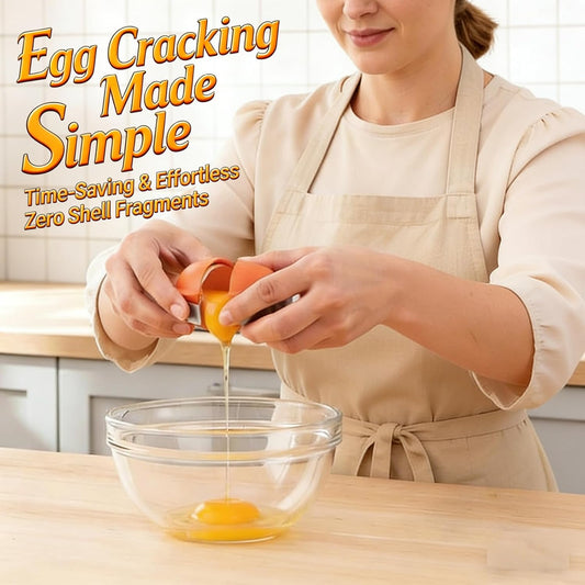 Stainless Steel Egg Cracker & Separator, Handheld Egg Opener for Raw & Hard-Boiled Eggs, Multifunctional Kitchen Gadget for Easy Peeling & Yolk White Separation (1)