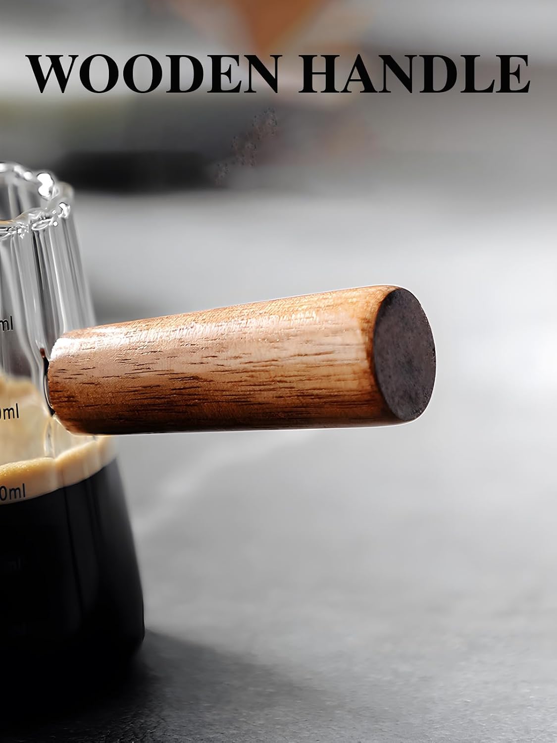 Espresso Cups 6OZ, Espresso Accessories, Expresso Shots Cup, Espresso Shot Glass with V-Shaped Mouth, Ribbed Milk Frothing Pitcher, Glass Measuring Cup