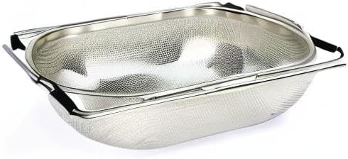 Endurance® In-Sink Mesh Colander Strainer Basket, 3 Quart | Organize Sponges, Collect Food Scraps | Dishwasher Safe | Small Corner Basket | Steaming, Draining & Rinsing