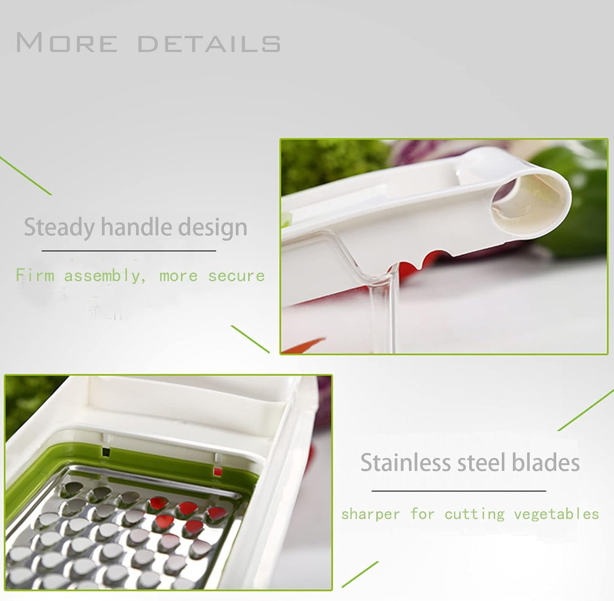 Graters For Kitchen, Cheese Grater with Container, Mandoline Slicer For Kitchen, Vegetable Grater, Carrot Shredder, Julienne Slicer and Peeler, Potato Slicer