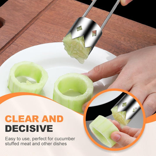 Red Bell Pepper Corer, Apple and Pineapple Corer, Kitchen Gadgets 2025 New Stainless Steel Corers Remover Tool for Fruit and Vegetable (SilverT)
