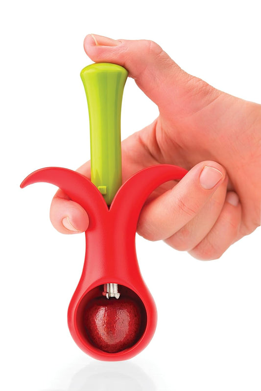 Joie Blossom Cherry Pitter, Remove Pits with Precision and Ease, Comfortable Grip and Press Tool, Efficient Kitchen Gadget, BPA-Free