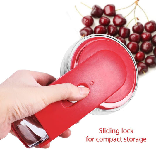 Cherry Pitter Cherry Pitter Tool Remove 6 pits/time-Red | 6 Stainless Steel Rods with Lock Design, Anti-juice Splash, Saving time and Easy to Use/Clean