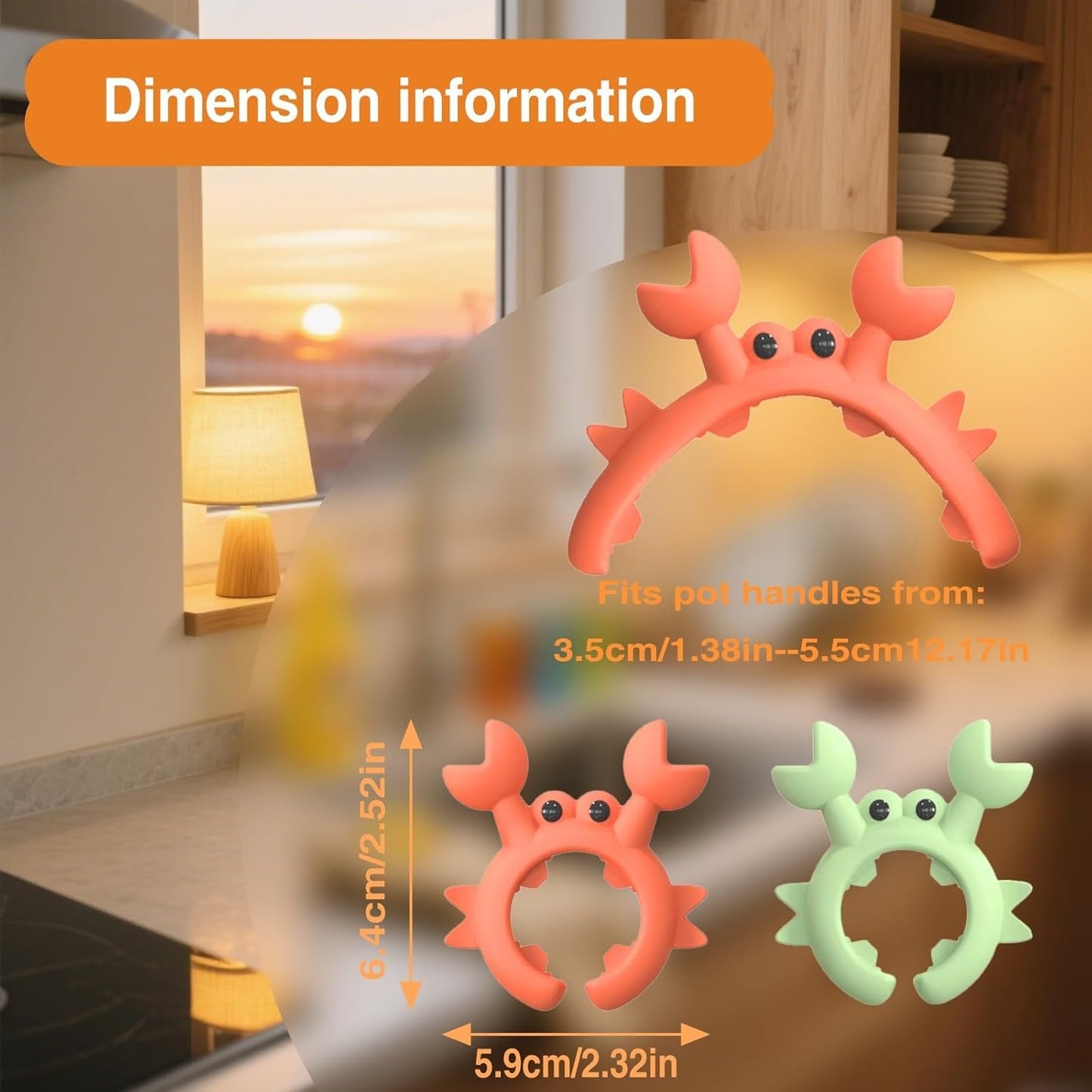 4 PCS Adorable Crab Spatula Holders, Heat-Resistant Silicone Utensil Rest for Pot Edge - Anti-Scalding, Adjustable Clip to Keep Counter Tidy & Secure Spoons