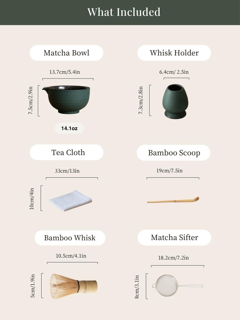 Matcha Whisk Set,Handmade Ceramic Bowl & Matcha Set,Stone Vein,6-Pc | 16.9 Oz Matcha Bowl with Spout, Bamboo Whisk (Chasen), Holder, Scoop, Sifter & Tea Cloth, Matcha Kit for Ceremony Gift