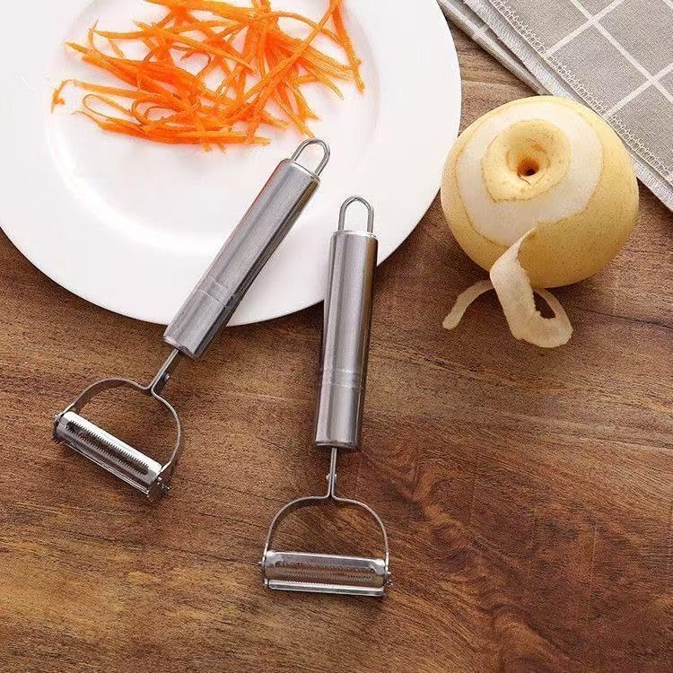 Potato Apple Vegetable Peelers for Kitchen,Vegetable Peeler Stainless Steel, Multifunction Vegetable Peeler Julienne Peeler for Kitchen (2-in-1 peeler),Julienne Peeler Stainless