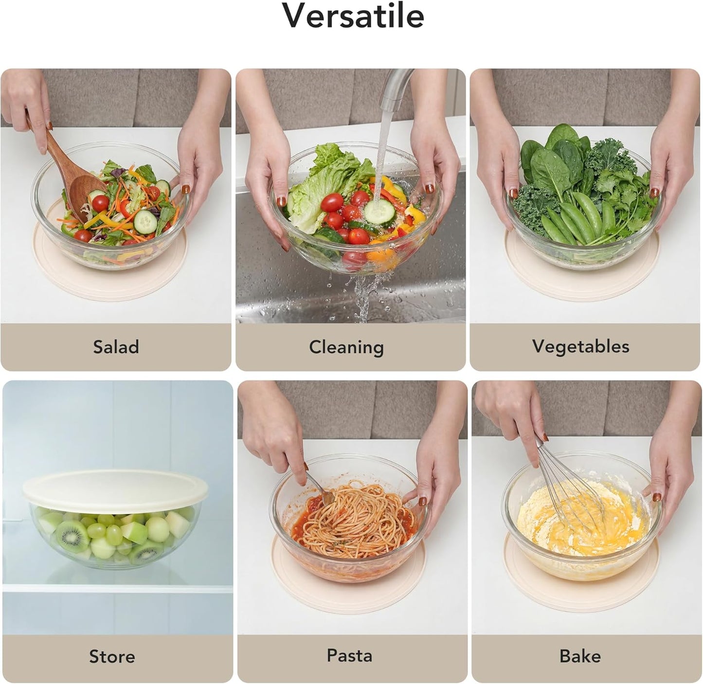Salad Chopper with Bowl, Vegetable Chopper for Salad Prep, 8.5 Cup Glass Bowl, Food Chopper for Kitchen, Onion Chopper, BPA-Free & Dishwasher Safe, Easy Meal Prep Tool