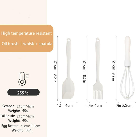 Kitchen tools for cooking 3pcs set-Silicone Pastry Brush Baking Brush,Whisk, Spatulas