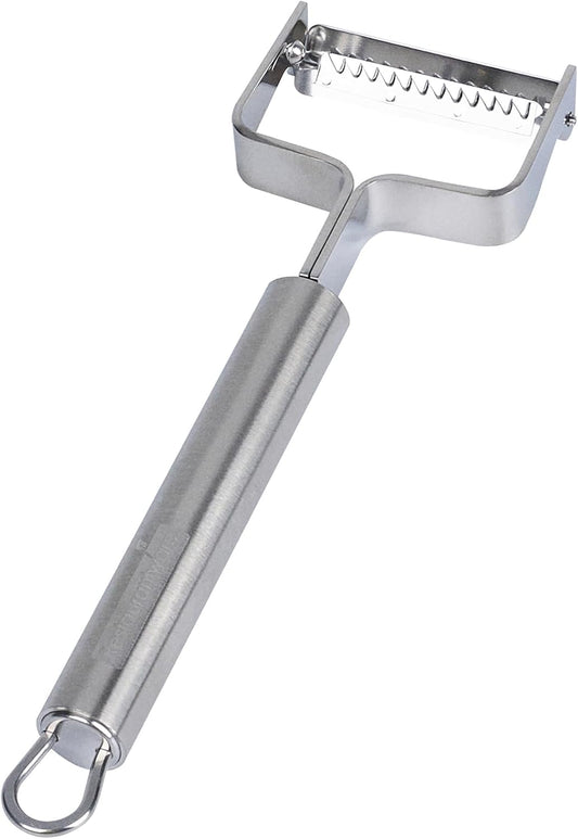 Stainless Steel Julienne Vegetable Peeler - German Standard Kitchen Peeler Dishwasher Safe, Sharp Blades, Ergonomic Handle - Potato Peeler for Potato, Apple, Cucumber