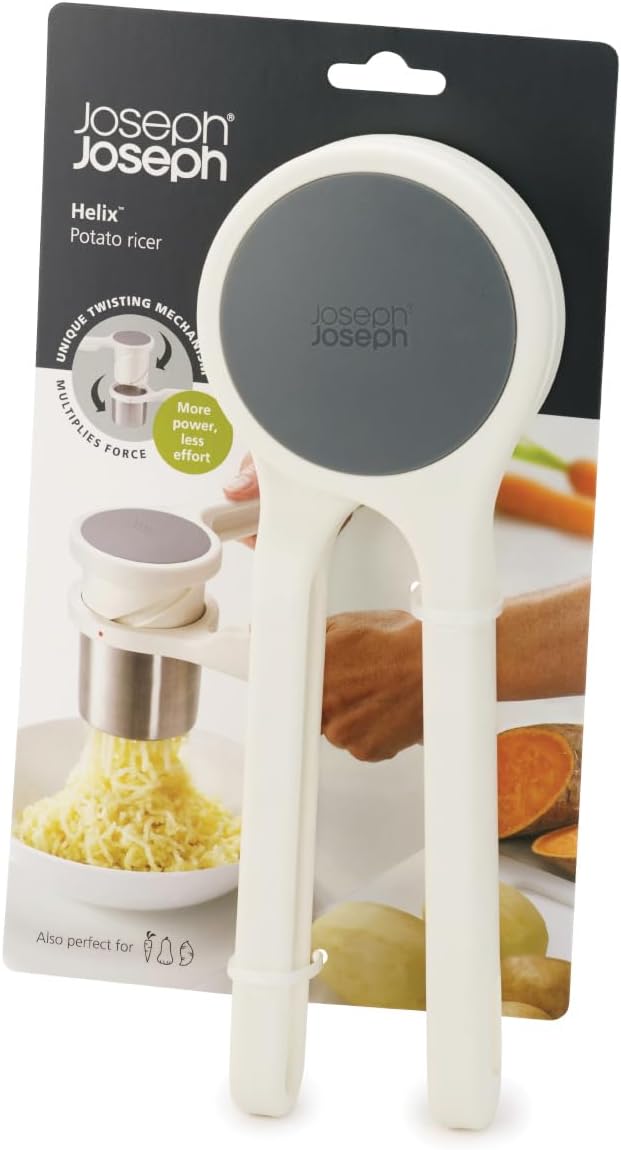 Helix Garlic Press Mincer Ergonomic Twist-Action Hand Juicer, Stainless Steel