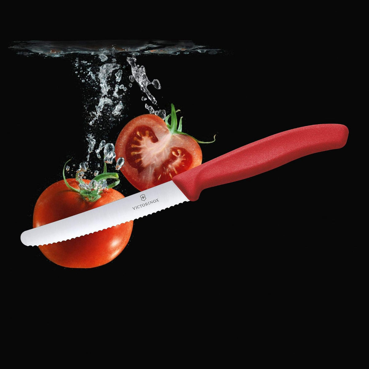 Swiss Classic 4.3 In Tomato and Table Knife,Serrated Blade, Red