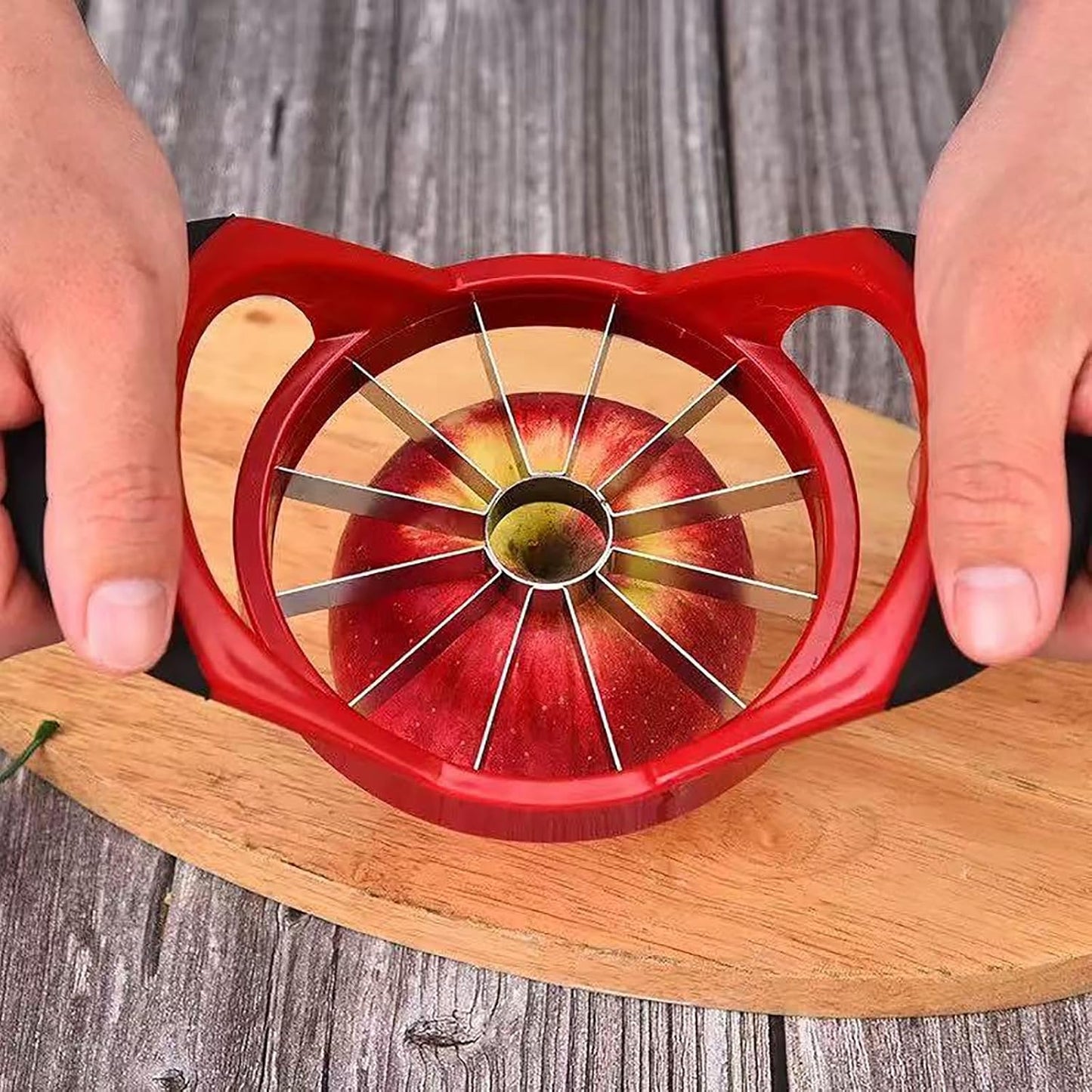 Apple Slicer, Professional Stainless Steel Fruit Cutter with 12 Sharp Blades